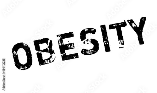 Obesity rubber stamp. Grunge design with dust scratches. Effects can be easily removed for a clean, crisp look. Color is easily changed.