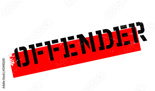 Offender rubber stamp. Grunge design with dust scratches. Effects can be easily removed for a clean, crisp look. Color is easily changed.