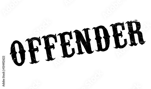 Offender rubber stamp. Grunge design with dust scratches. Effects can be easily removed for a clean, crisp look. Color is easily changed.
