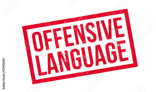 Offensive Language rubber stamp. Grunge design with dust scratches. Effects can be easily removed for a clean, crisp look. Color is easily changed.