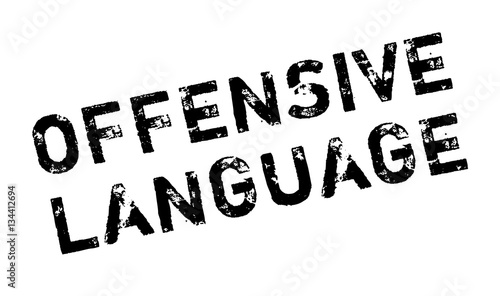 Offensive Language rubber stamp. Grunge design with dust scratches. Effects can be easily removed for a clean, crisp look. Color is easily changed.
