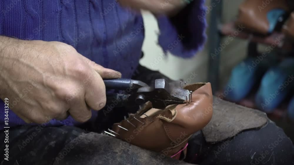 Shoemaker is Making Shoes in His Atelier Shoemaker is Making Shoes in His Atelier