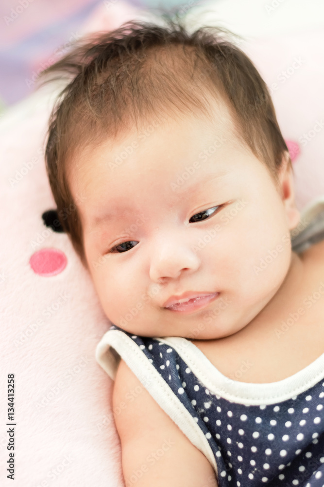 Portrait of adorable baby girl. Portrait of adorable baby girl.