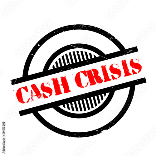 Cash Crisis rubber stamp
