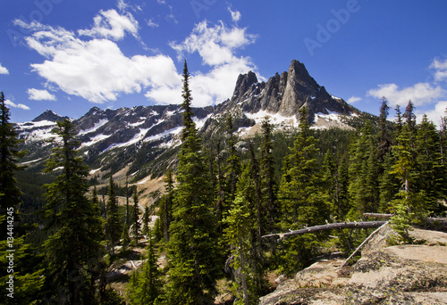 Early Winter Spires and Liberty Bell Mountain from Washington Pass Overlook, Washington State