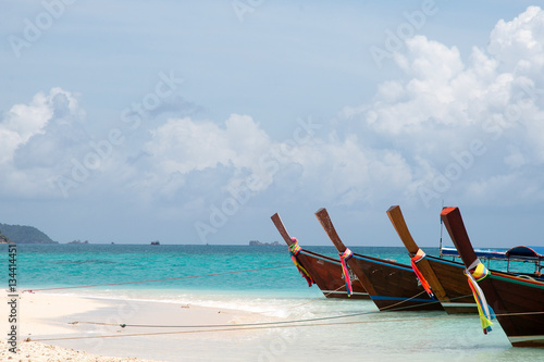 Thai longtail boat on  Thailand