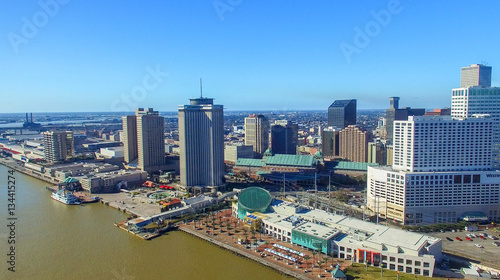 NEW ORLEANS, LA - FEBRUARY 2016: Aerial city view. New Orleans a © jovannig