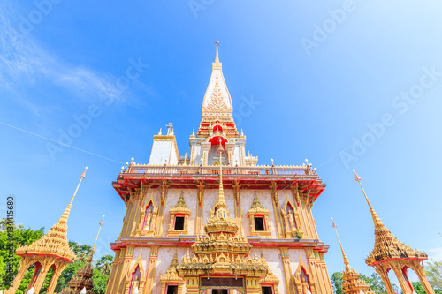 Temple Chaitararam (Wat Chalong temple) in Phuket province Thailand photo