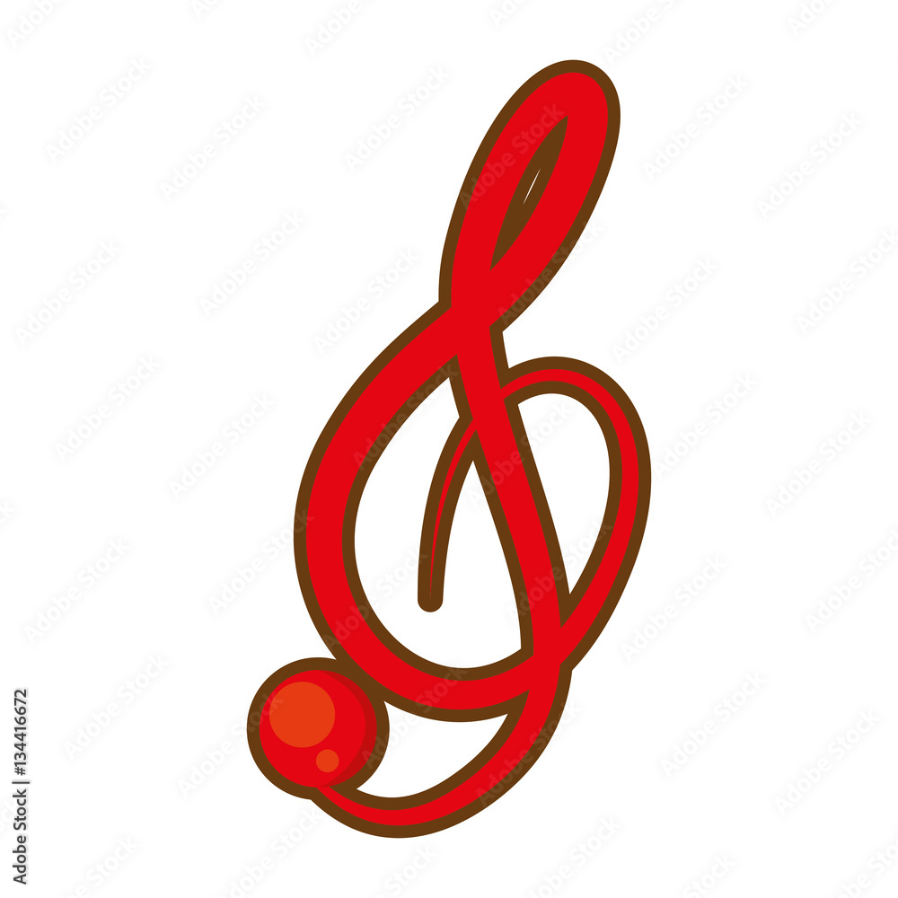 cartoon treble clef musical paper icon vector illustration eps 10 cartoon treble clef musical paper icon vector illustration eps 10