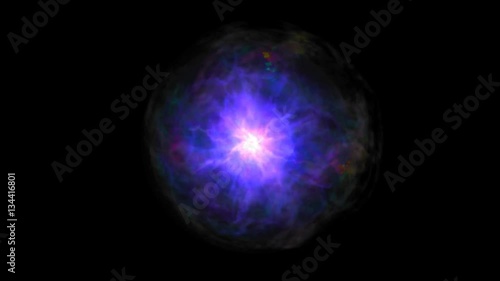 Purple Lightnings Plasma Ball  -    Looping Video Footage with Alpha Channel 