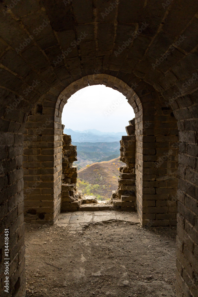 Exit to a watchtower on the Great Wall of China