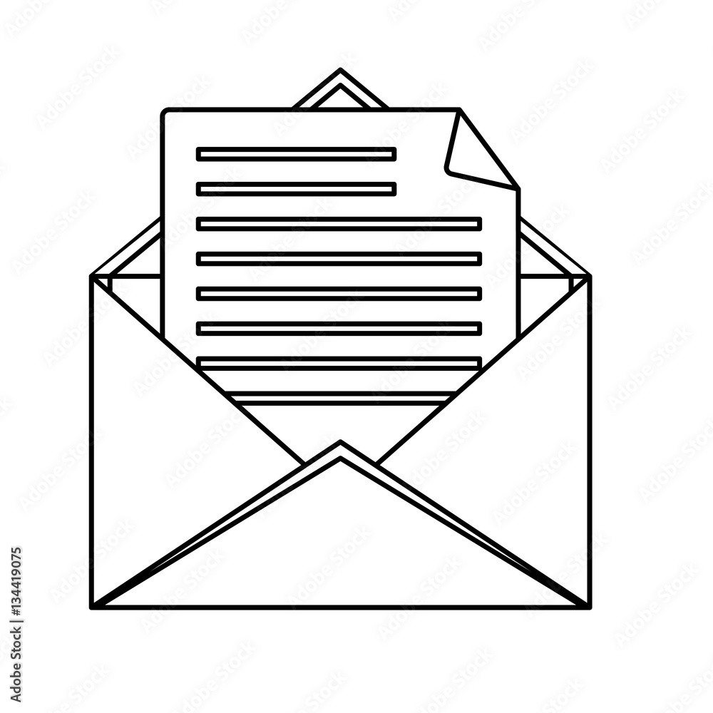 message envelope mail icon image simple black line vector illustration design message envelope mail icon image simple black line vector illustration design