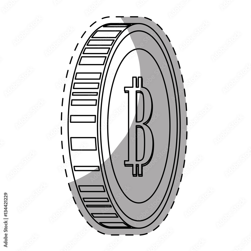 coin with letter b money related icon image sticker vector illustration design coin with letter b money related icon image sticker vector illustration design