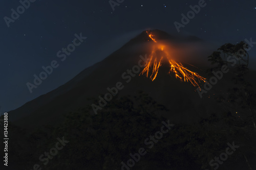 Arenal Volcano Erupting Costa Rica