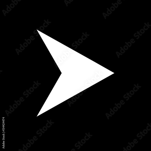 Free Download arrow navigator icon. Image style is a flat icon symbol on a rou - GFXLoad