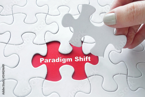 Foto Paradigm Shift on jigsaw puzzle