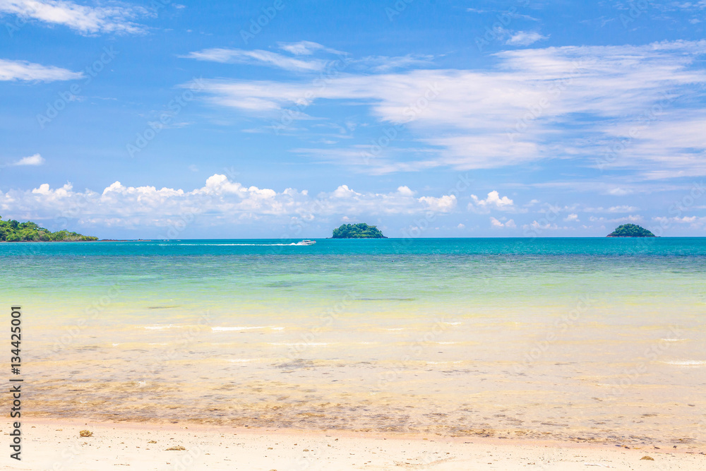 The azure waves of the Andaman Sea. Chang Island. Thailand.