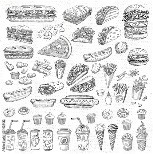 Vector set fast food