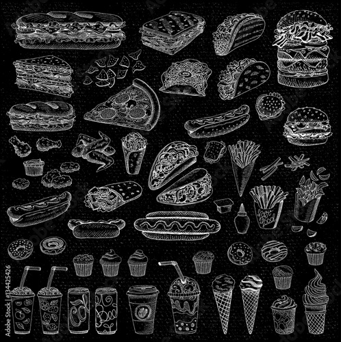 Vector set fast food