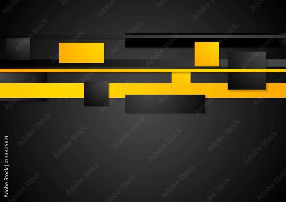 Black and orange tech brochure corporate background Black and orange tech brochure corporate background