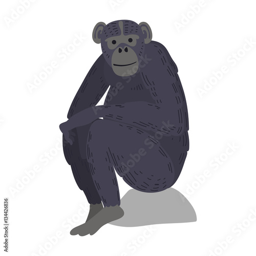 Macaque monkey rare animal vector.