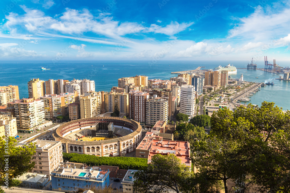 Obraz premium Panoramic view of Malaga