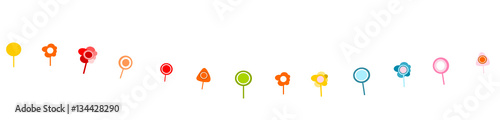 Blumen Blüten Band Banner Welle Schwung Hintergrund