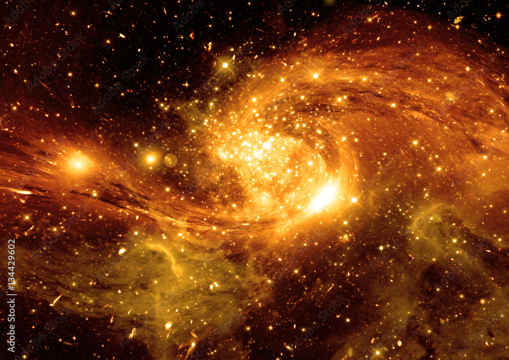 Obraz premium Stars, dust and gas nebula in a far galaxy