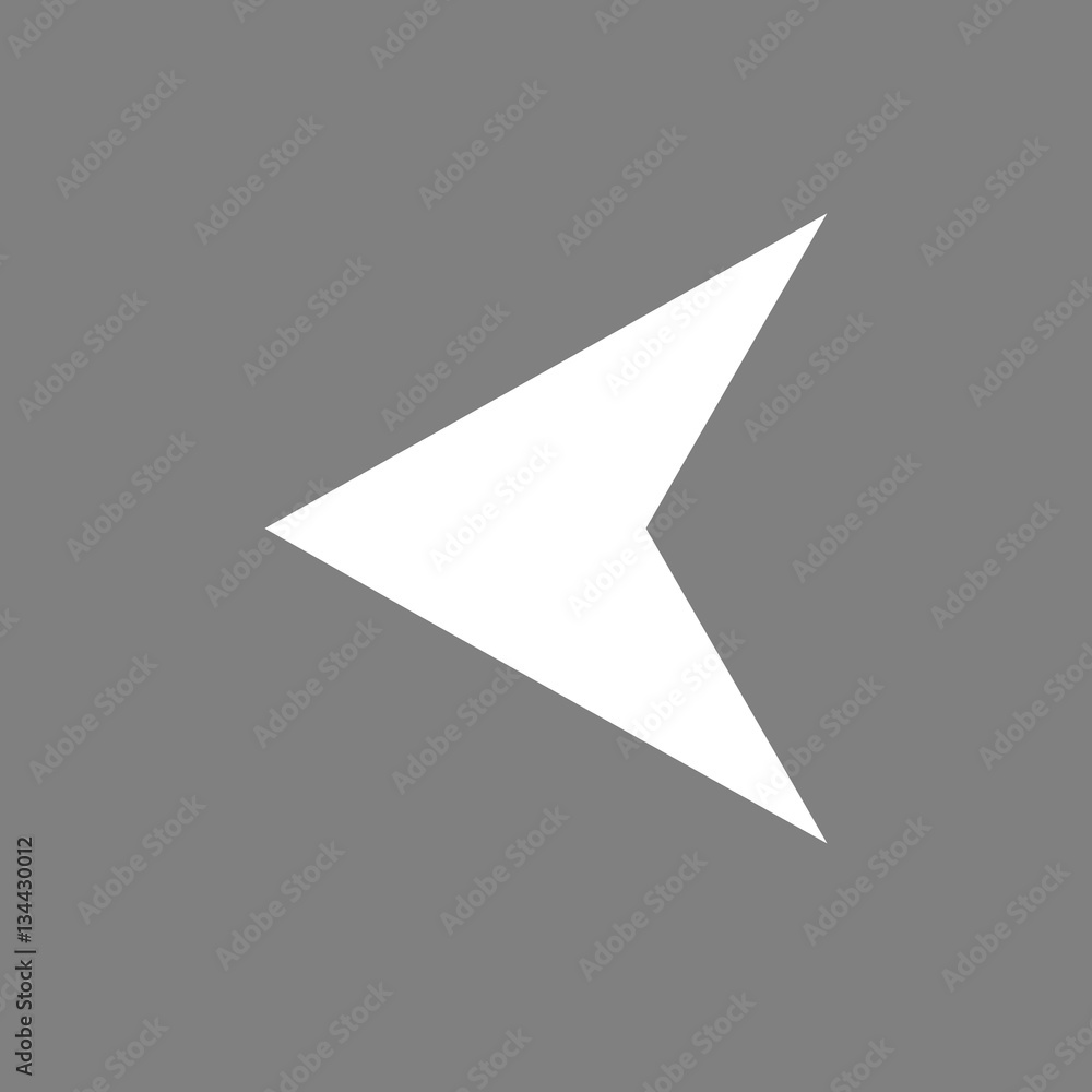 Arrowhead Left vector icon. Image style is a flat icon symbol on Arrowhead Left vector icon. Image style is a flat icon symbol on