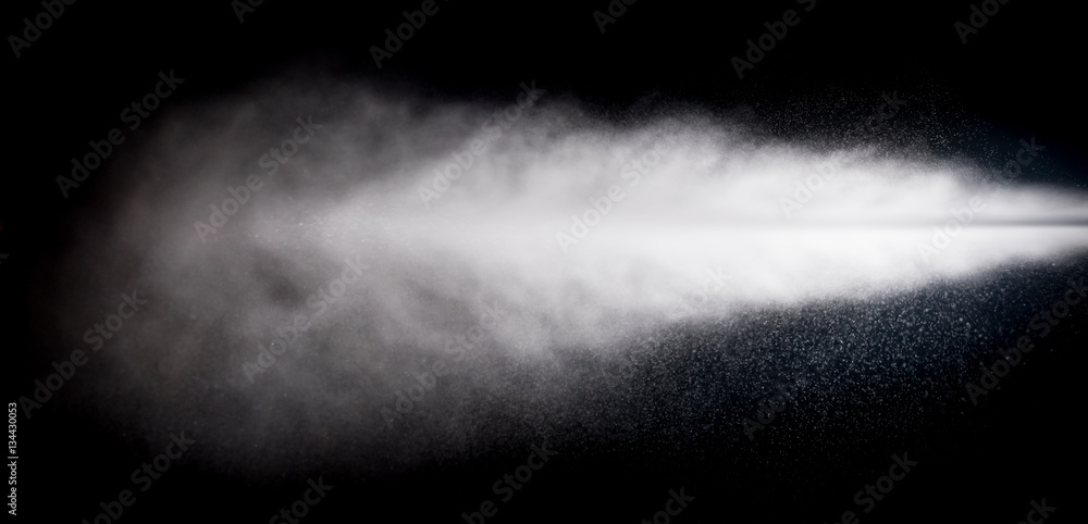 water spray of high pressure water jet on black background - obrazy, fototapety, plakaty 
