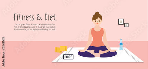 Fitness and diet illustration