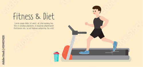 Fitness and diet illustration