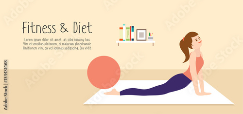 Fitness and diet illustration