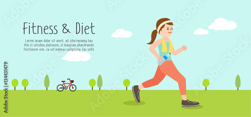 Fitness and diet illustration