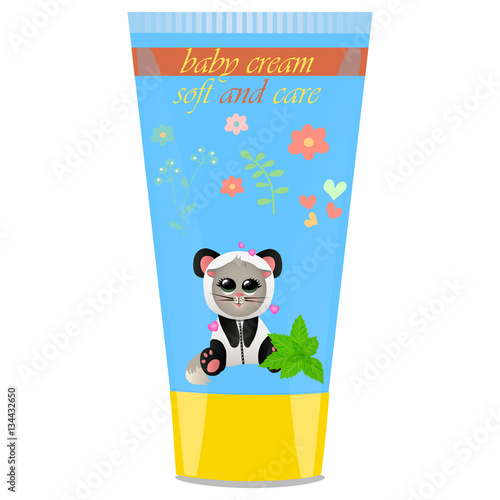Baby cream tube with kids design
