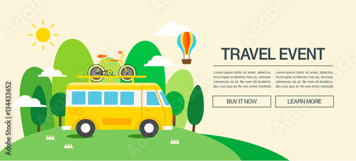 Summer travel illustration