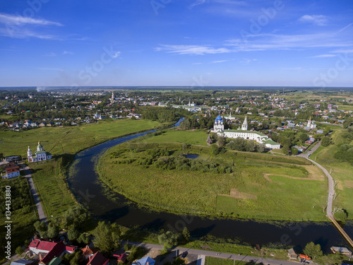 Aerial view on kremlin in Suzdal, Russia