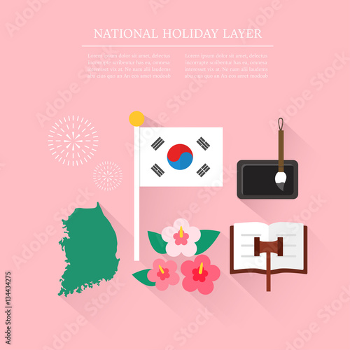 korea national holiday layer set