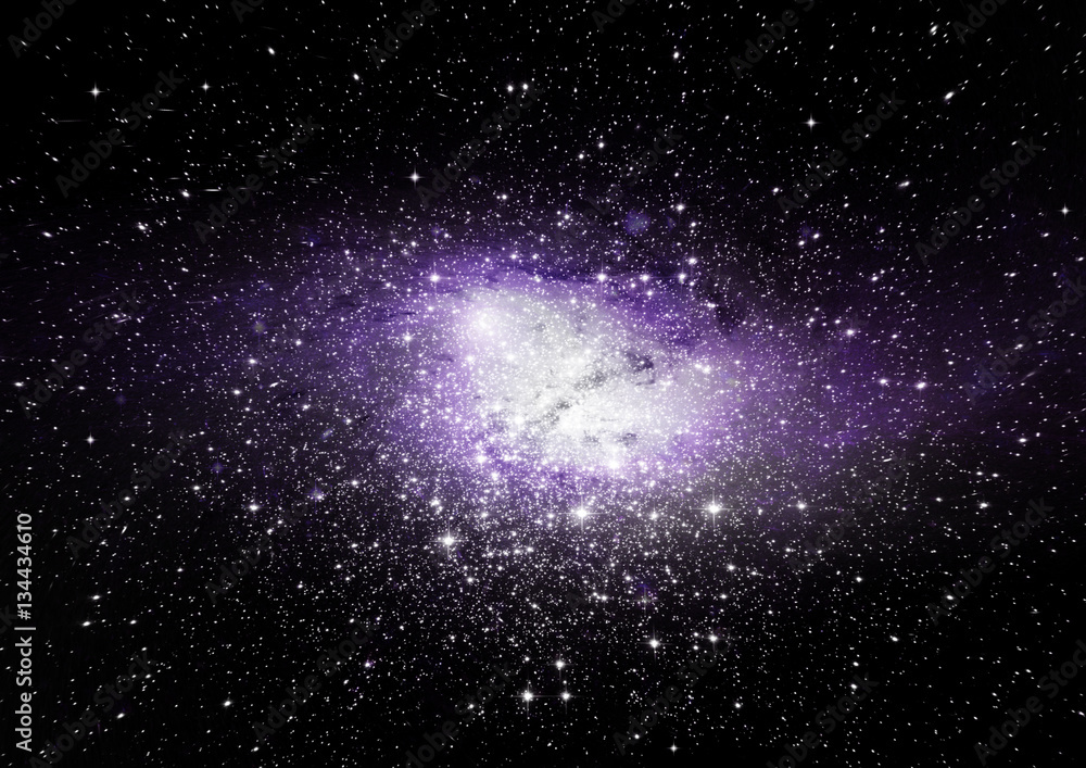 Stars, dust and gas nebula in a far galaxy Stars, dust and gas nebula in a far galaxy