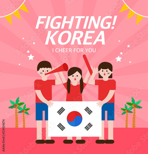 Cheering illustration
