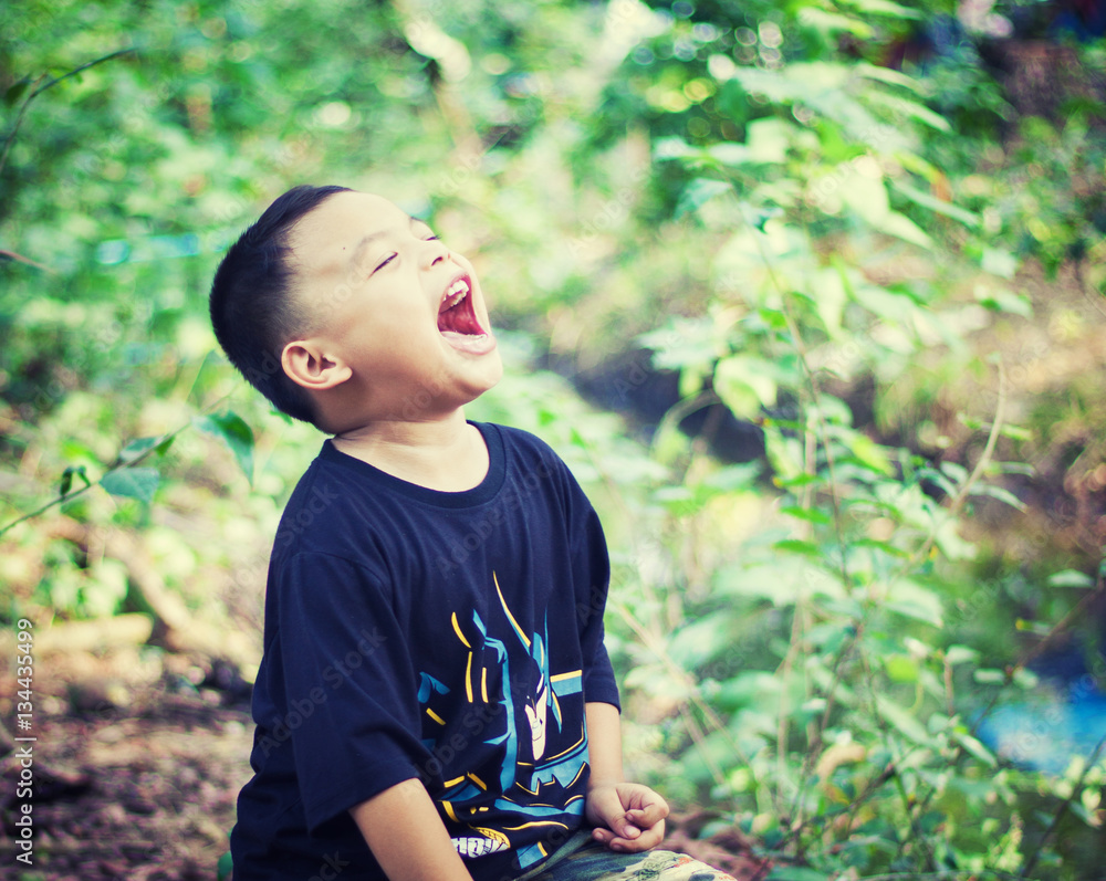 Portrait of children laughing, happy summer. Portrait of children laughing, happy summer.