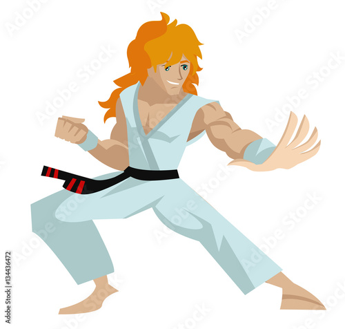 karate martial arts training guy