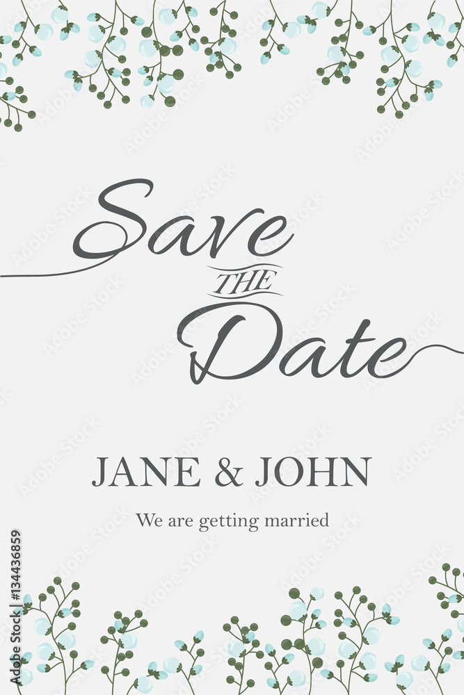 wedding invitation vector