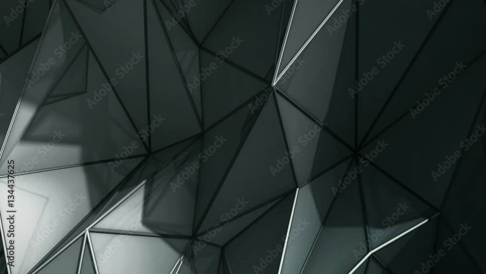 Polygonal abstract surface. Semless loop 3D render Polygonal abstract surface. Semless loop 3D render