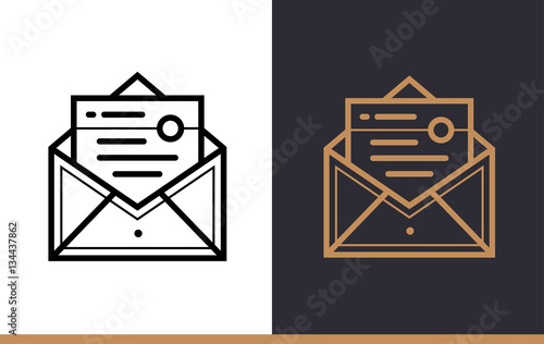 Outline padlock icon for startup business. Vector line icons suitable for info graphics, print media and interfaces