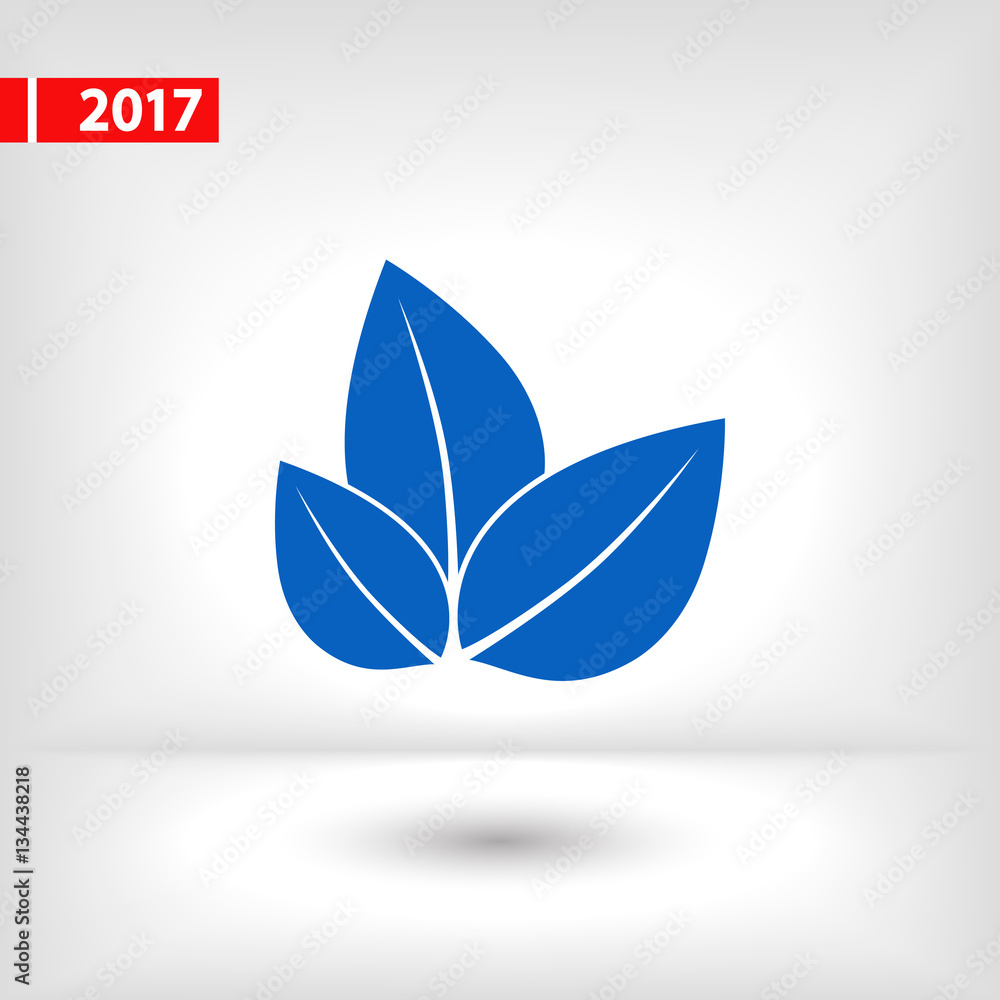 Leaf icon, vector illustration. Flat design style Leaf icon, vector illustration. Flat design style