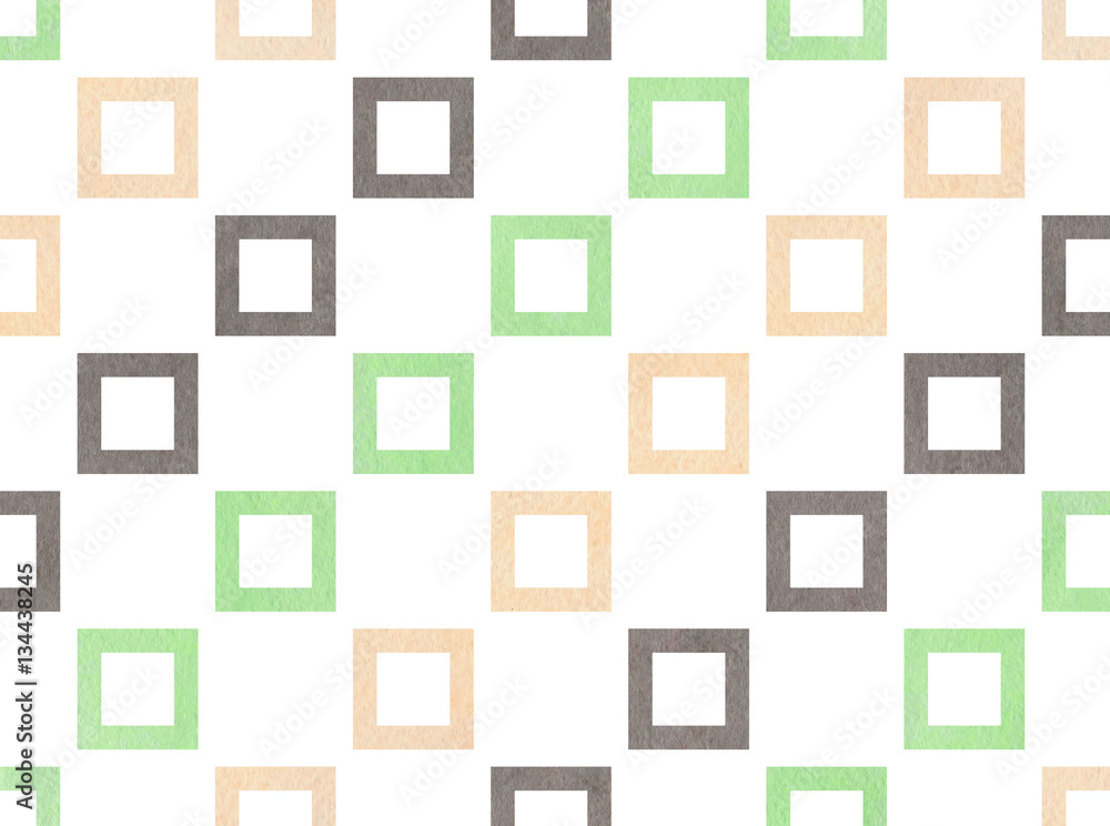 Watercolor square pattern. Watercolor square pattern.