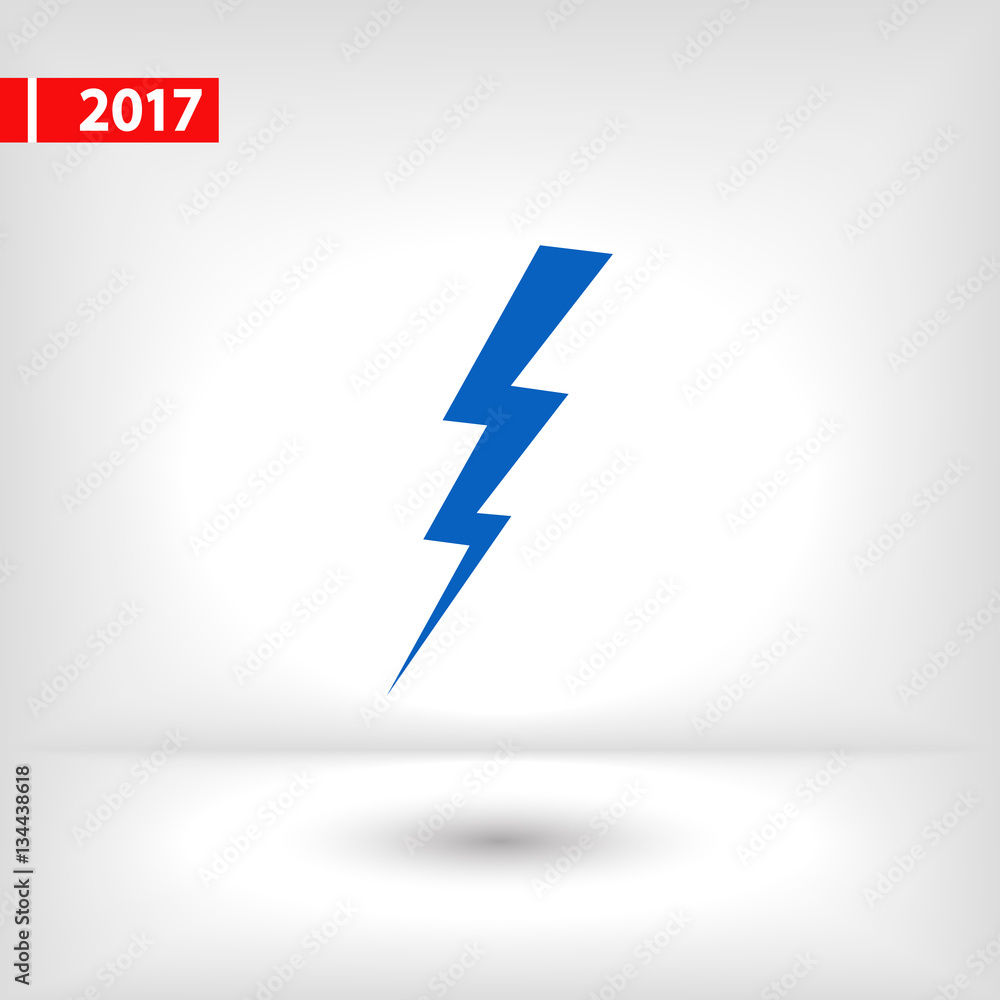 lightning icon, vector illustration. Flat design style lightning icon, vector illustration. Flat design style