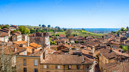Fotografie, Obraz Cityscape of Saint-Emilion near Bordeaux, France
