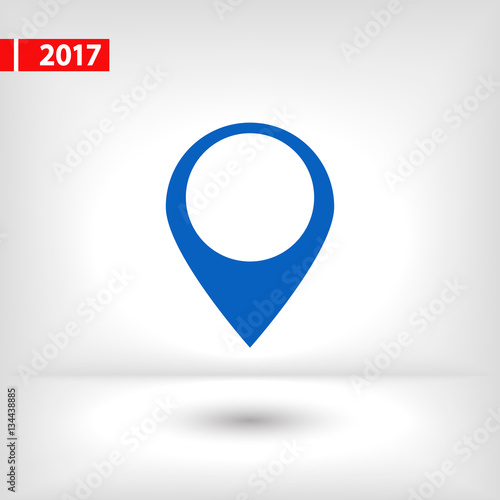 Free Download Map pointer flat icon, vector illustration. Flat design style  - GFXLoad